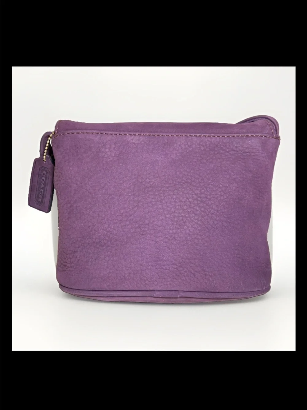 Coach Sonoma Small Flap Bag, Grape Nubuck Leather 1996 (#4946) *Made In The USA*